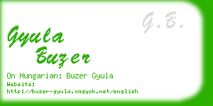 gyula buzer business card